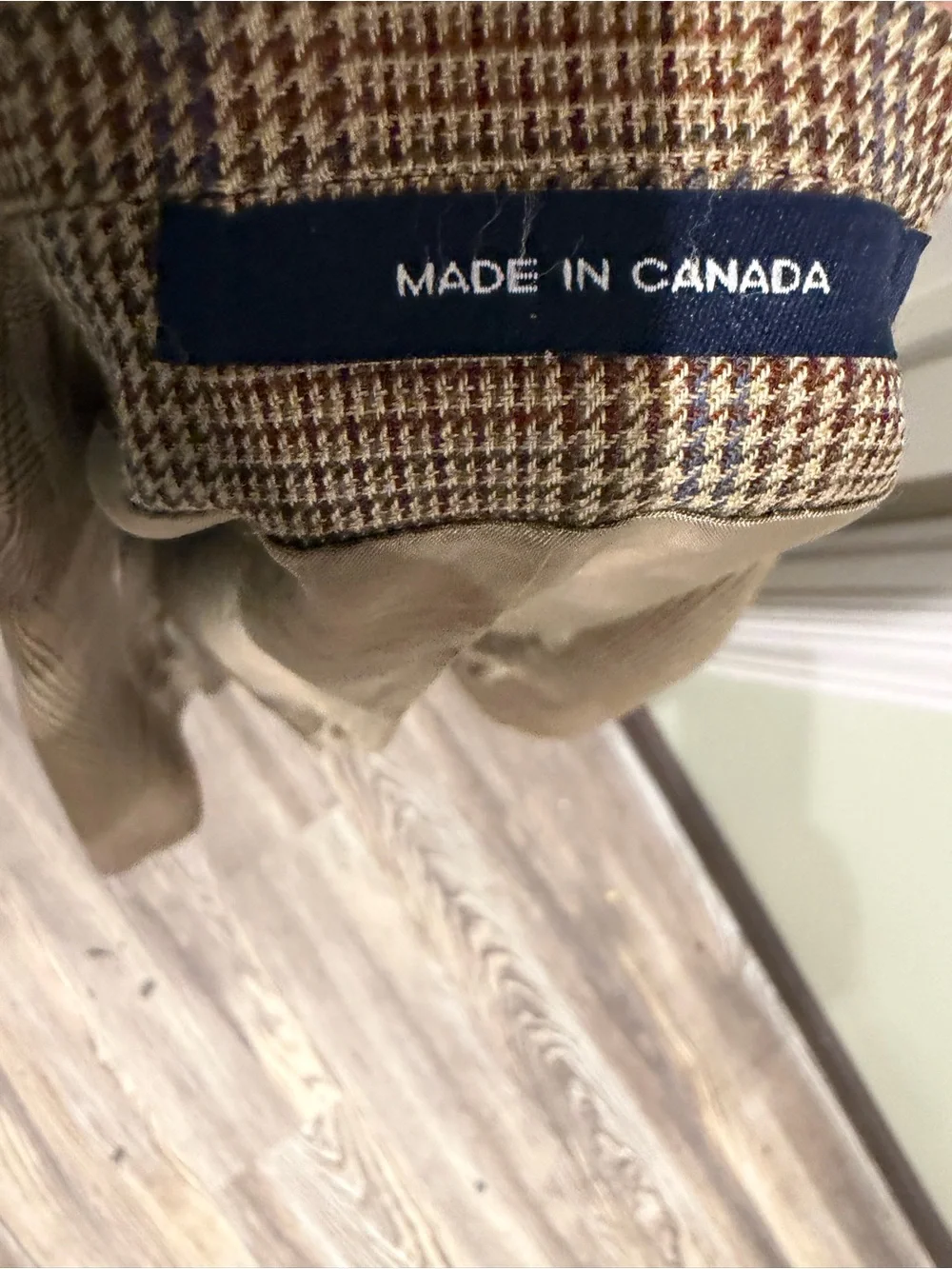 Lauren Ralph Lauren Pure Wool Plaid Sport Coat Made in Canada